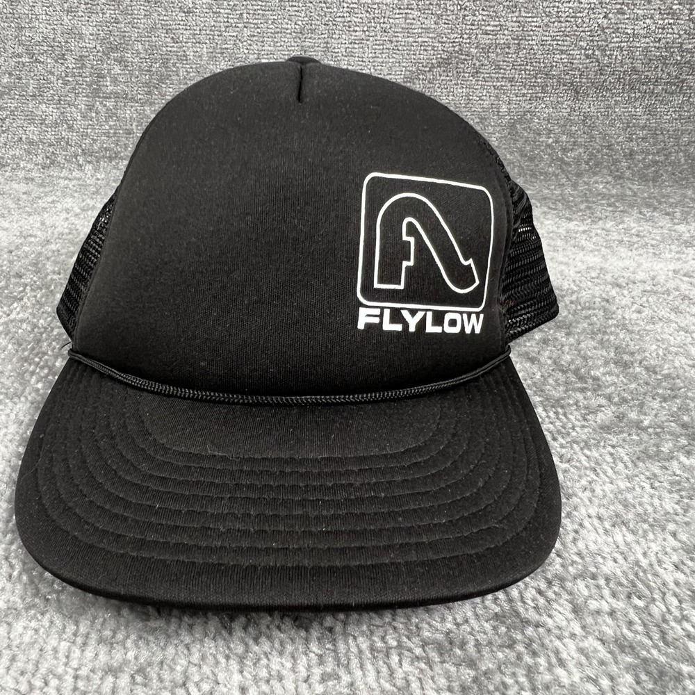Flylow Hat Cap Trucker Snapback Adul One Size Black Mesh Home Grown Logo Outdoor